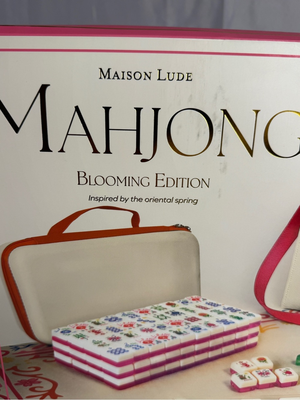 Maison Lude MAHJONG Blooming Edition Set with Cream, Orange & Pink Accents NIB - Picture 2 of 8